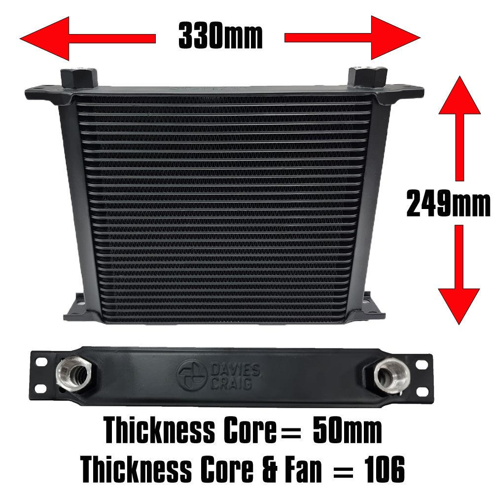 Davies Craig Engine/Transmission Oil Cooler 30-Row AN10 & 8" Fan Combo 12V (608)
