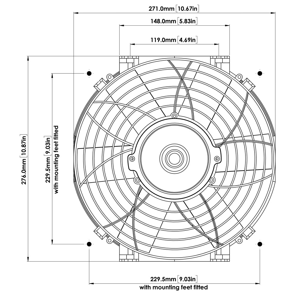 Davies Craig 10" Slimline Thermatic Electric Fan 12V (0147)