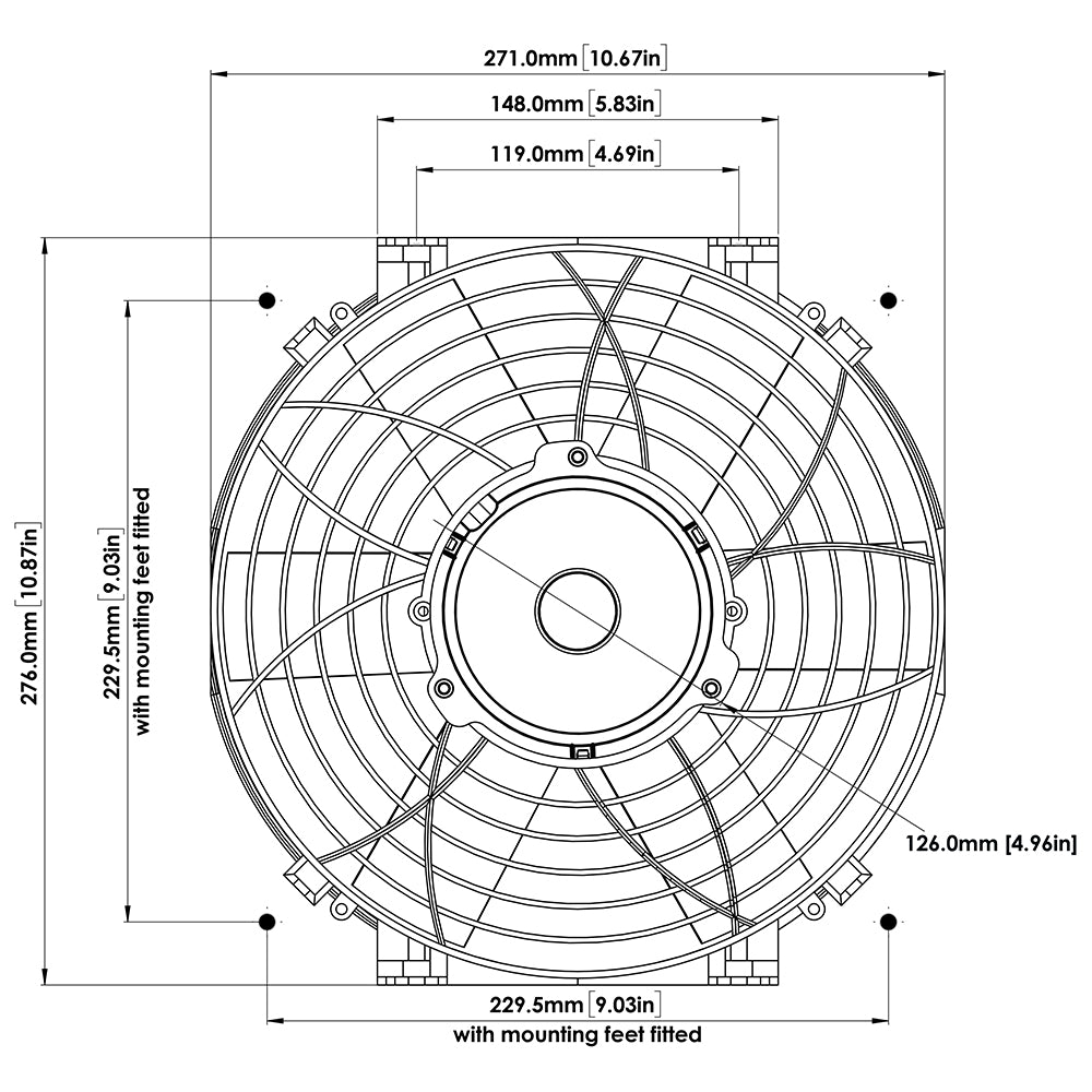Davies Craig 10" High Power Thermatic Electric Fan 12V (0150)