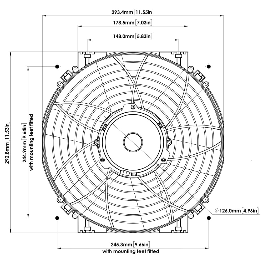 Davies Craig 12" High Power Thermatic Electric Fan 12V (0155)