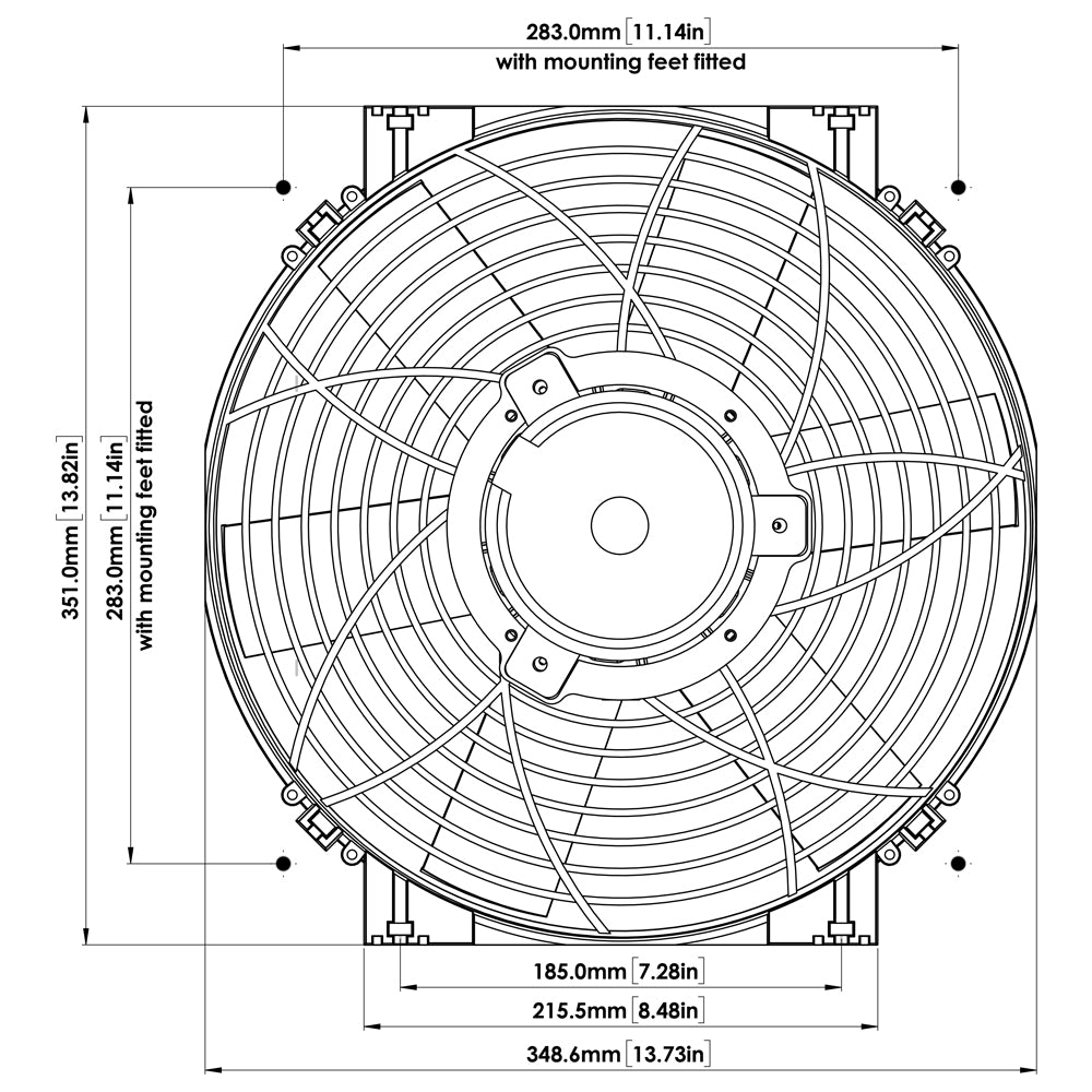 Davies Craig 14" High Power Thermatic Electric Fan 12V (0107)