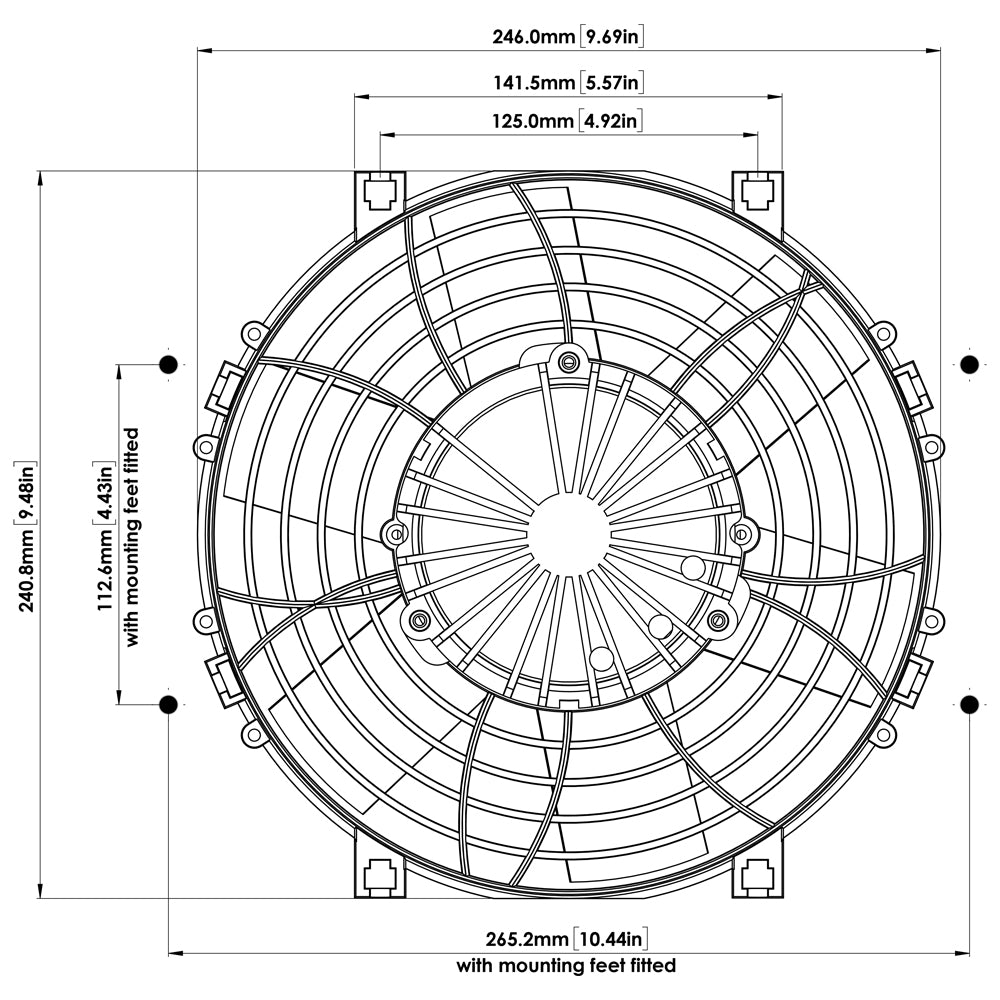 Davies Craig Brushless 9" Thermatic Electric Fan 12V (0123)