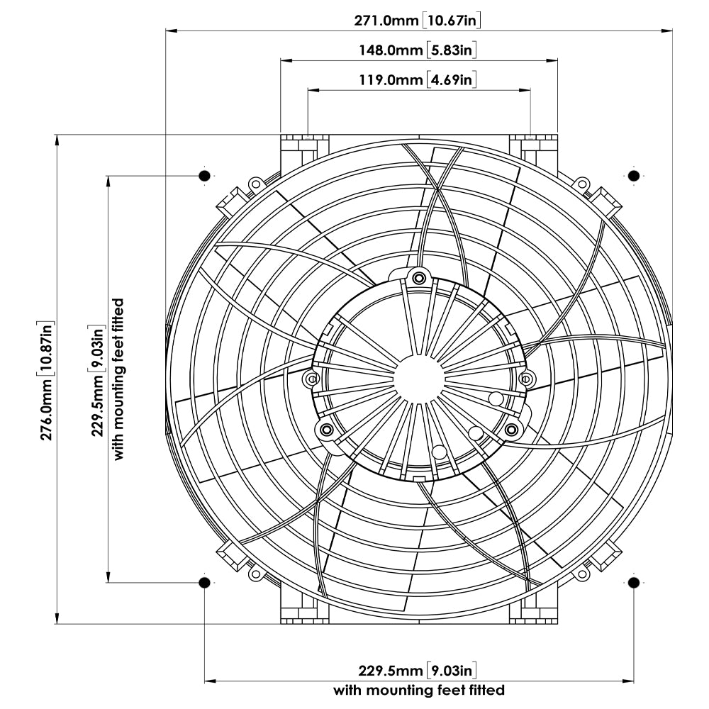 Davies Craig Brushless 10" High Power Thermatic Electric Fan 24V (0126)