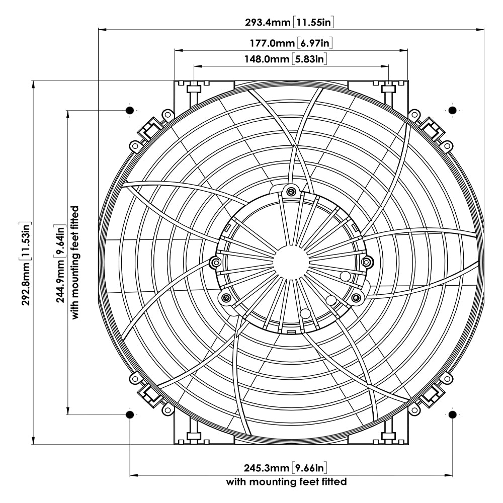 Davies Craig Brushless 12" High Power Thermatic Electric Fan 24V (0128)